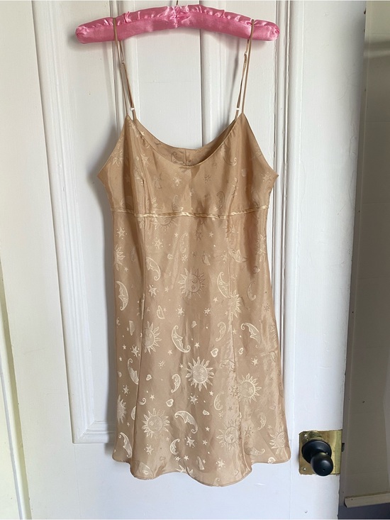 La SENZA Other - ‼️SOLD OUT‼️Vintage y2k Gold Slip Dress with Celestial Print